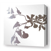 Morning Glory Stretched Wall Art in White