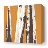 Bamboo Stretched Wall Art in Sunshine