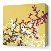 Coral Stretched Wall Art in Plum