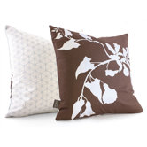 Morning Glory Throw Pillow in Chocolate