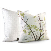Ailanthus Throw Pillow in Sky