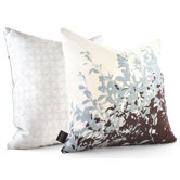 Foliage Throw Pillow in Aqua