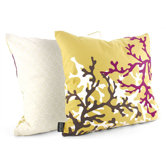 Coral Throw Pillow in Plum
