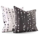 Pussy Willows Throw Pillow in Mineral