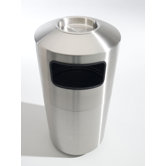 Cleanline 39 Gallon Side Load Stainless Steel Waste Receptacle with Ashtop Tray