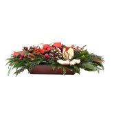 Holiday Apple Spice Table Top Basket Wreath