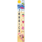 Personalized Canvas Growth Chart Beach Girl