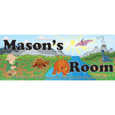 Personalized Canvas Dino Boy Name Sign