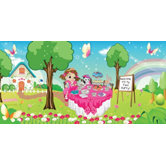 Personalized Canvas Wall Mural Fancy Girl
