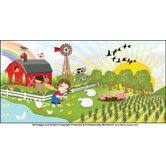 Personalized Canvas Farm Girl Wall Mural