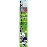 Personalized Canvas Growth Chart Football Boy