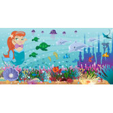 Personalized Canvas Mermaid Girl Wall Mural