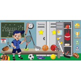 Personalized Canvas Sports Boy Wall Mural
