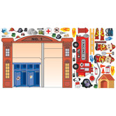 Peel and Play Firefighter Wall Play Set