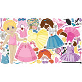 Peel and Play Doll Wall Play Set