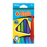 6 Color Dual Tip Triangle Plastic Crayon Set