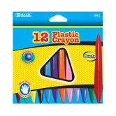 12 Color Dual Tip Triangle Plastic Crayon Set