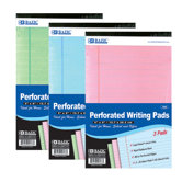 3 Ct. Multi Color Jr. Perforated Writing Pad (Set of 24)
