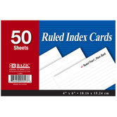 4" x 6" Ruled Index Cards