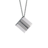 Chain Crystals Square Box Pendent
