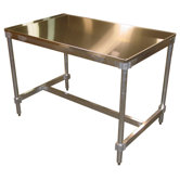 Aluminum I Frame Work Table with Stainless Steel Top