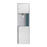 Traditional Pull Core Paper Towel Dispenser and Waste Receptacle