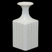 11.5" White Ceramic Flower Pot
