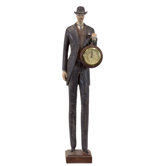 Resin Man with Clock