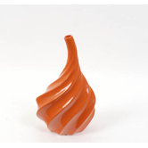 14" Orange Ceramic Vase
