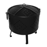 Round Diamond Pattern Fire Pit