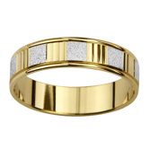 14k Two-tone Gold Ladies Watch Band Easy Fit Wedding Band