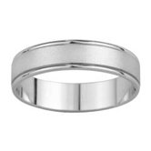 14k White Gold Ladies Easy Fit Wedding Band
