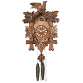 Cuckoo Clock with Five Maple Leaves and One Bird