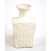 Glazed Embossed Square Kira Vase
