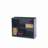 Metal Bookcase, 2 Shelves, 34-1/2W X 13-1/2D X 28H