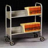 Filing Cart, 4 Extra Deep Shelves