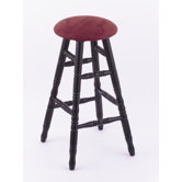 Domestic Hardwood Round Cushion Swivel Stool