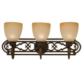Avondale Three Light Bath Vanity in Antique Copper