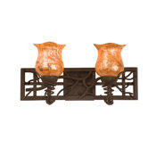 Vine Two Light Bath Vanity in Bark