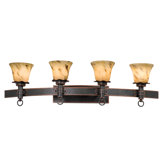 Americana Four Light Bath Vanity in Antique Copper