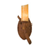 Ponderosa One Light Wall Sconce with Calcite Shade