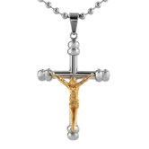 Stainless Steel Figure Cross Necklace