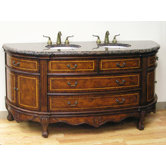 72" Woodbridge Double Sink Vanity in Antique Brown