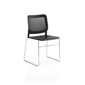 Trellis Skid Frame Stacking Chair