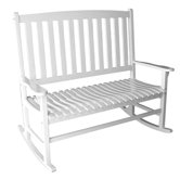 Double Rocker Wood Garden Bench