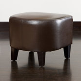 Preston Leather Ottoman