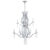 Flow 12 Light Chandelier with Glass Balls