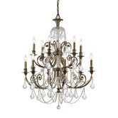 Traditional Classic 12 Light Crystal Candle Chandelier