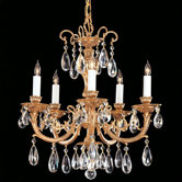 Olde World 5 Light Candle Chandelier