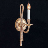 Baroque  Candle Wall Sconce in Olde Brass